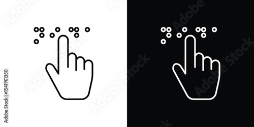 Braille icon. Graphic Design vector icon. Ui Ux Icons