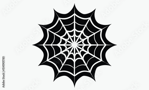 Spider web silhouette, spider with web, halloween creepy vector, spider with web black vector, spider web with a spider silhouette vector. 