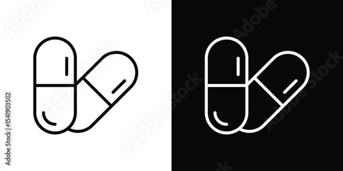 Capsule icon. Graphic Design vector icon. Ui Ux Icons