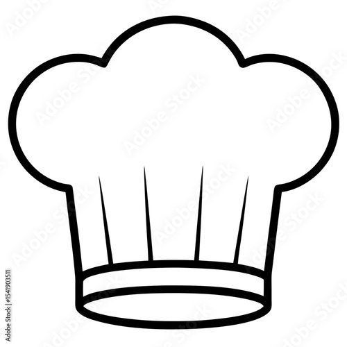 Chef Hat Vector | Generative AI & Linocut Silhouette Culinary Design