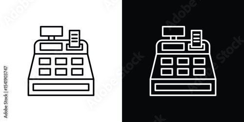 Cash register icon. Graphic Design vector icon. Ui Ux Icons