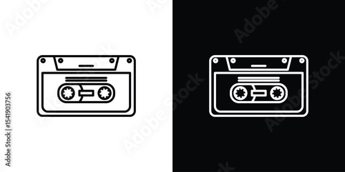 Cassette tape icon. Graphic Design vector icon. Ui Ux Icons