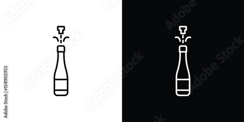 Champagne bottle icon. Graphic Design vector icon. Ui Ux Icons