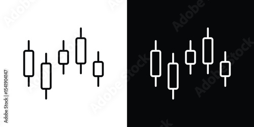 Chart candlestick icon. Graphic Design vector icon. Ui Ux Icons
