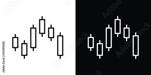 Chart candlestick icon. Graphic Design vector icon. Ui Ux Icons