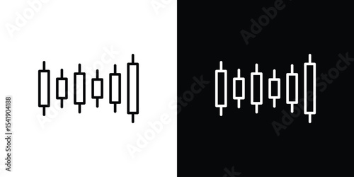 Chart candlestick icon. Graphic Design vector icon. Ui Ux Icons