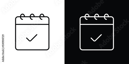 Tableau sur toile Check in calendar icon. Graphic Design vector icon. Ui Ux Icons