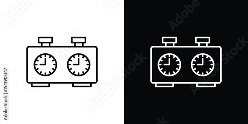 Chess clock icon. Graphic Design vector icon. Ui Ux Icons