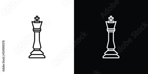 Chess king icon. Graphic Design vector icon. Ui Ux Icons