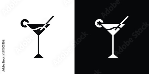 Citrus Martini glass icon. Graphic Design vector icon. Ui Ux Icons