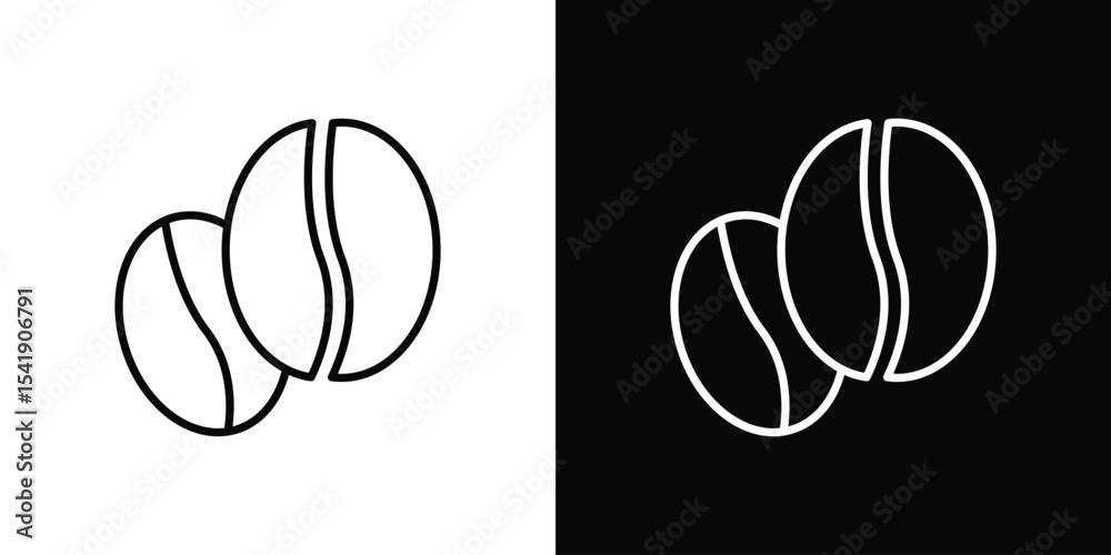 Fototapeta premium Coffee beans icon. Graphic Design vector icon. Ui Ux Icons