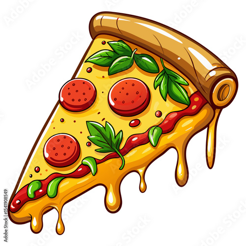 pizza on a white background