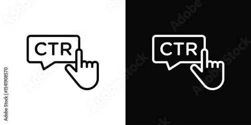 CTR icon. Graphic Design vector icon. Ui Ux Icons