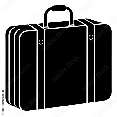 Suitcase icon. Vintage Suitcase Icon Retro Luggage Illustration for Travel and Adventure Designs
