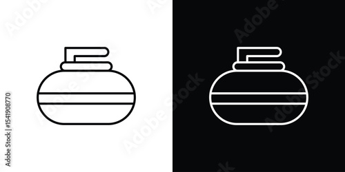 Curling stone icon. Graphic Design vector icon. Ui Ux Icons