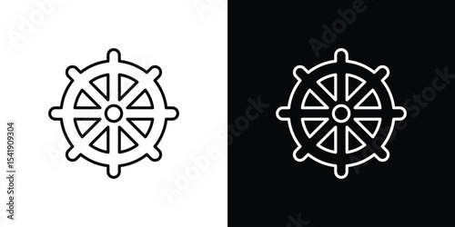 Dharmachakra icon. Graphic Design vector icon. Ui Ux Icons