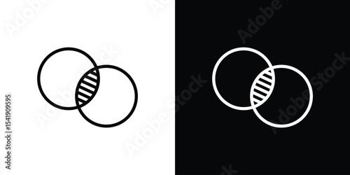 Diagram venn icon. Graphic Design vector icon. Ui Ux Icons