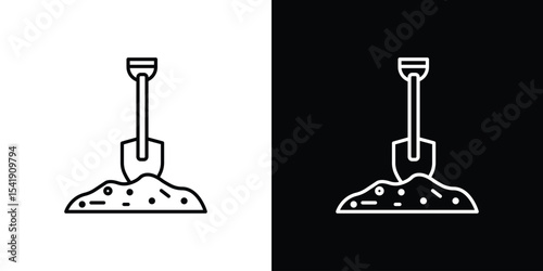 Digging icon. Graphic Design vector icon. Ui Ux Icons