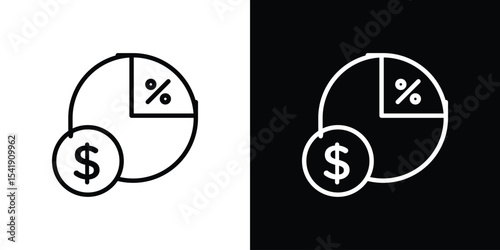 Dividend icon. Graphic Design vector icon. Ui Ux Icons