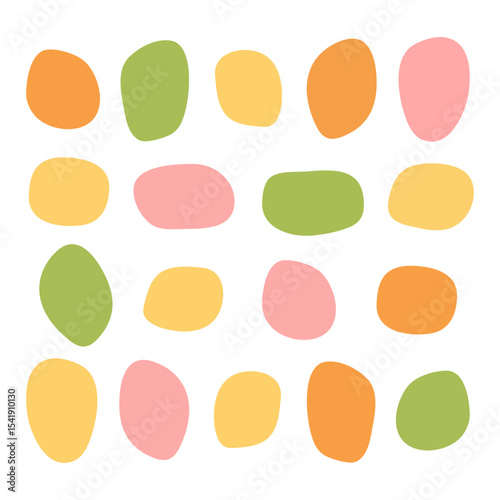 Hand drawn frames for quote. Background for text. Blank abstract form of speech bubbles. Colored shape text field. Organic doodle shape. Quote minimalist frame template