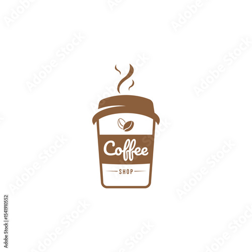Simple Design Coffee Shop Vector Illustration
