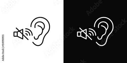 Ear deaf icon. Graphic Design vector icon. Ui Ux Icons