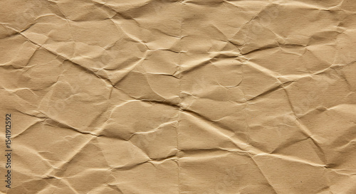 Texture of Crumpled Brown Paper Background Image
