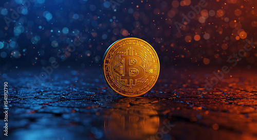 Bitcoin Cryptocurrency Digital Currency Gold Coin Finance Technology Investment