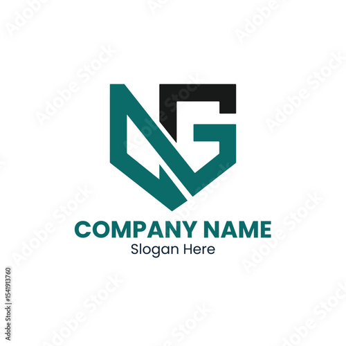 Company logo with a green letter q and a black letter g forming a shield shape on a white background