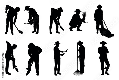  yard work silhouette set