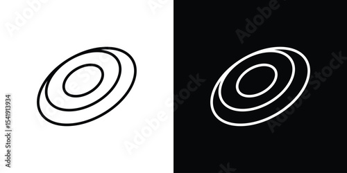 Flying disc icon. Graphic Design vector icon. Ui Ux Icons