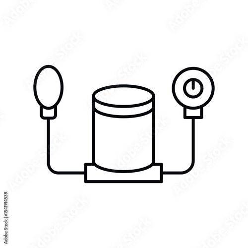 Blood Pressure Cuff thinline icon , vector, pixel perfect, illustrator file 
