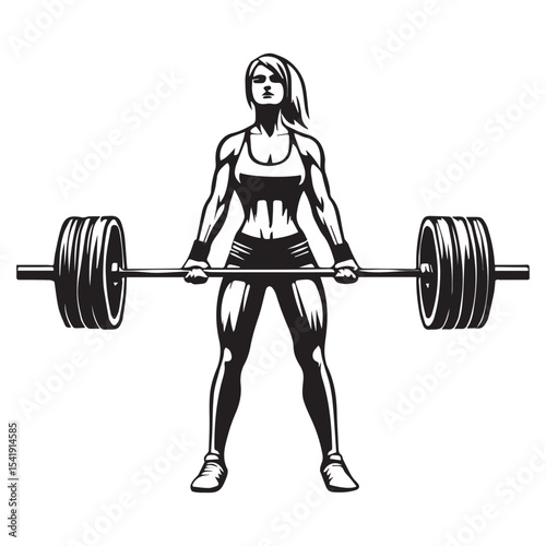female Lifting Weights clipart, funny Gym silhouette, exercise work out illustration, bodybuilder design sublimation
