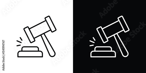 Gavel icon. Graphic Design vector icon. Ui Ux Icons