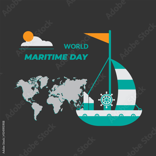 world maritime day post design