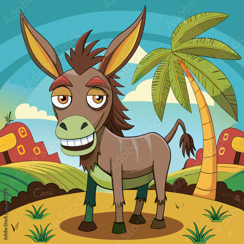 donkey in the woods