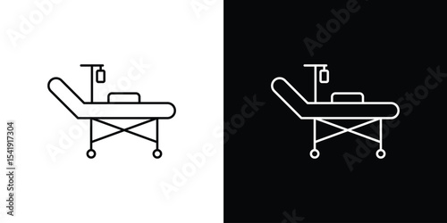 Hospital bed icon. Graphic Design vector icon. Ui Ux Icons