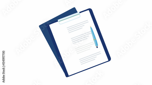 Business document checklist planning clipboard paperwork report writing pen contract list project review application