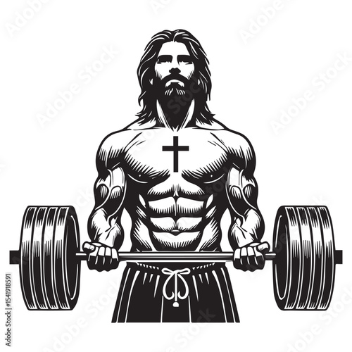 male bodybuilder Lifting Weights clipart, funny Gym silhouette, exercise work out illustration, bodybuilder design sublimation
