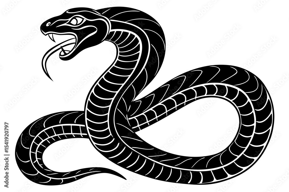 Fototapeta premium black snake vector