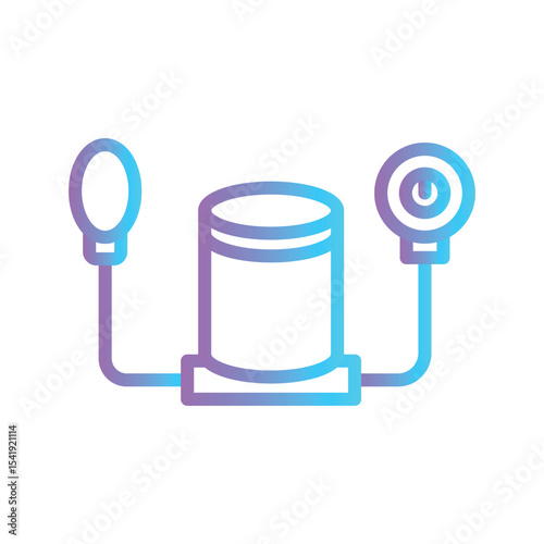 Blood Pressure Cuff Color gradient illustration vector icon which can easily modify or edit 
