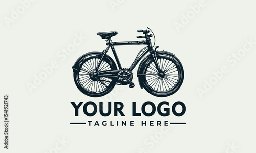 A vintage bicycle illustration with a classic design, perfect for logo use.