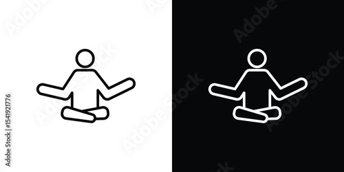 Meditation icon. Graphic Design vector icon. Ui Ux Icons