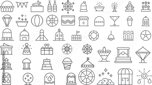 Celebration Icons: Festive Symbols for Parties and Events