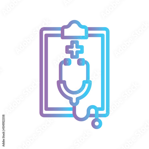 Health Checkup Color gradient illustration vector icon which can easily modify or edit 
 