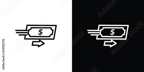 Money transfer icon. Graphic Design vector icon. Ui Ux Icons