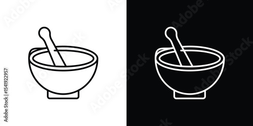 Mortar pestle icon. Graphic Design vector icon. Ui Ux Icons