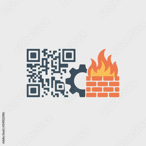 Qr code firewall security breach protection