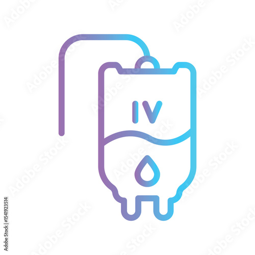 IV Drip Color gradient illustration vector icon which can easily modify or edit 
