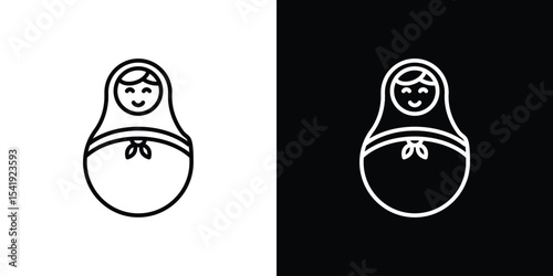 Nesting dolls icon. Graphic Design vector icon. Ui Ux Icons
